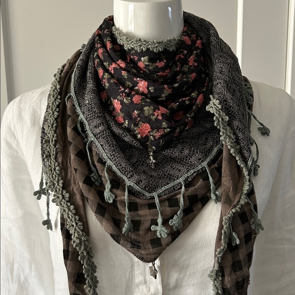 Boho Scarf Shawl 3 Layer - Picture 1 of 11